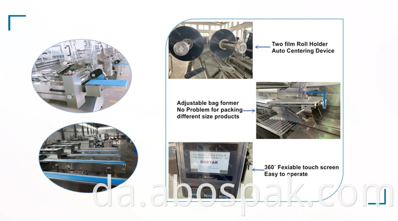 SUS 304 Automatic Flow Plasatpose Packaging Line Machine til hotel/vaskeri/vaskesæbe